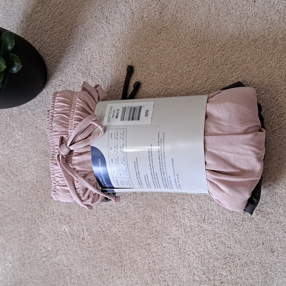 New! Natori Lounge Pants Size Medium Pink Grey PJ Pants Casual Neutral Relaxed - Picture 10 of 10